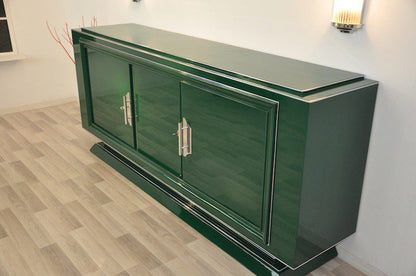 Art Deco Stil Sideboard in Jaguar Racing Green