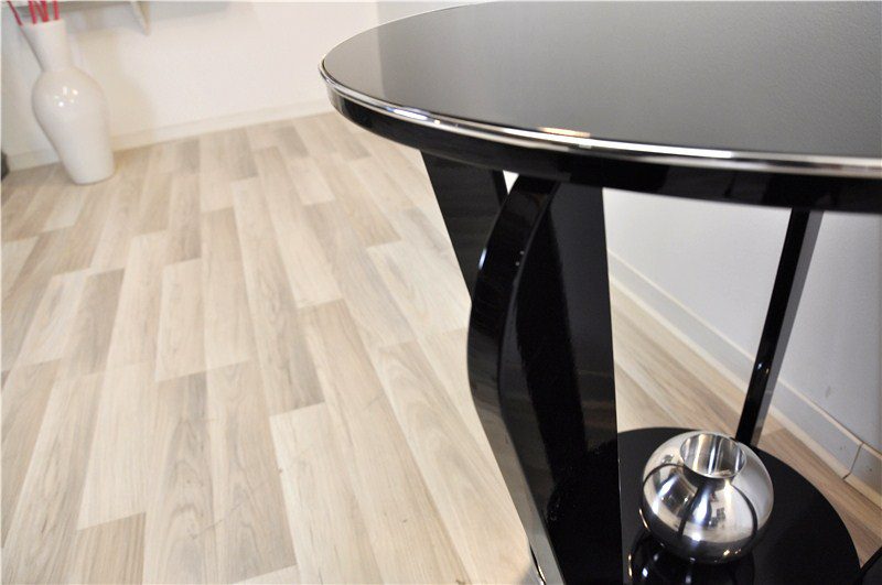 Luxurious Art Deco Sidetable with a Chromeball