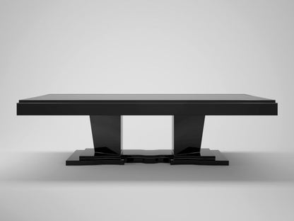 Schwarzer XXL Art Deco Design Esstisch