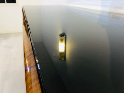 Walnuss und Makassar Art Deco Sideboard aus den 1940er Jahren