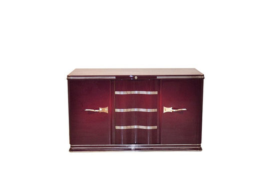 Sideboard im Art-Deco-Stil aus den 1930er Jahren mit lila Lackierung