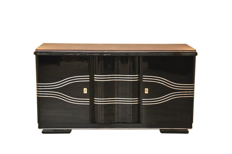 Außergewöhnliches Art Deco Sideboard mit Lederplatte