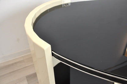 Ovaler Couchtisch im Art-déco-Stil