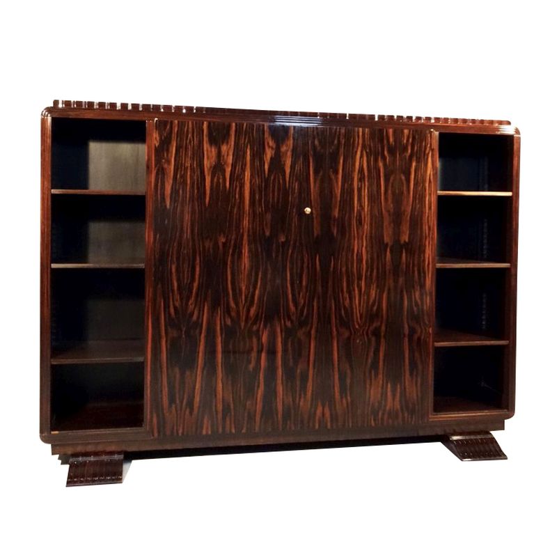 1930er Art Deco Schrank aus Makassarholz