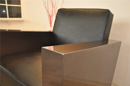 Sessel im Art-déco-Stil in Dunkelsilber