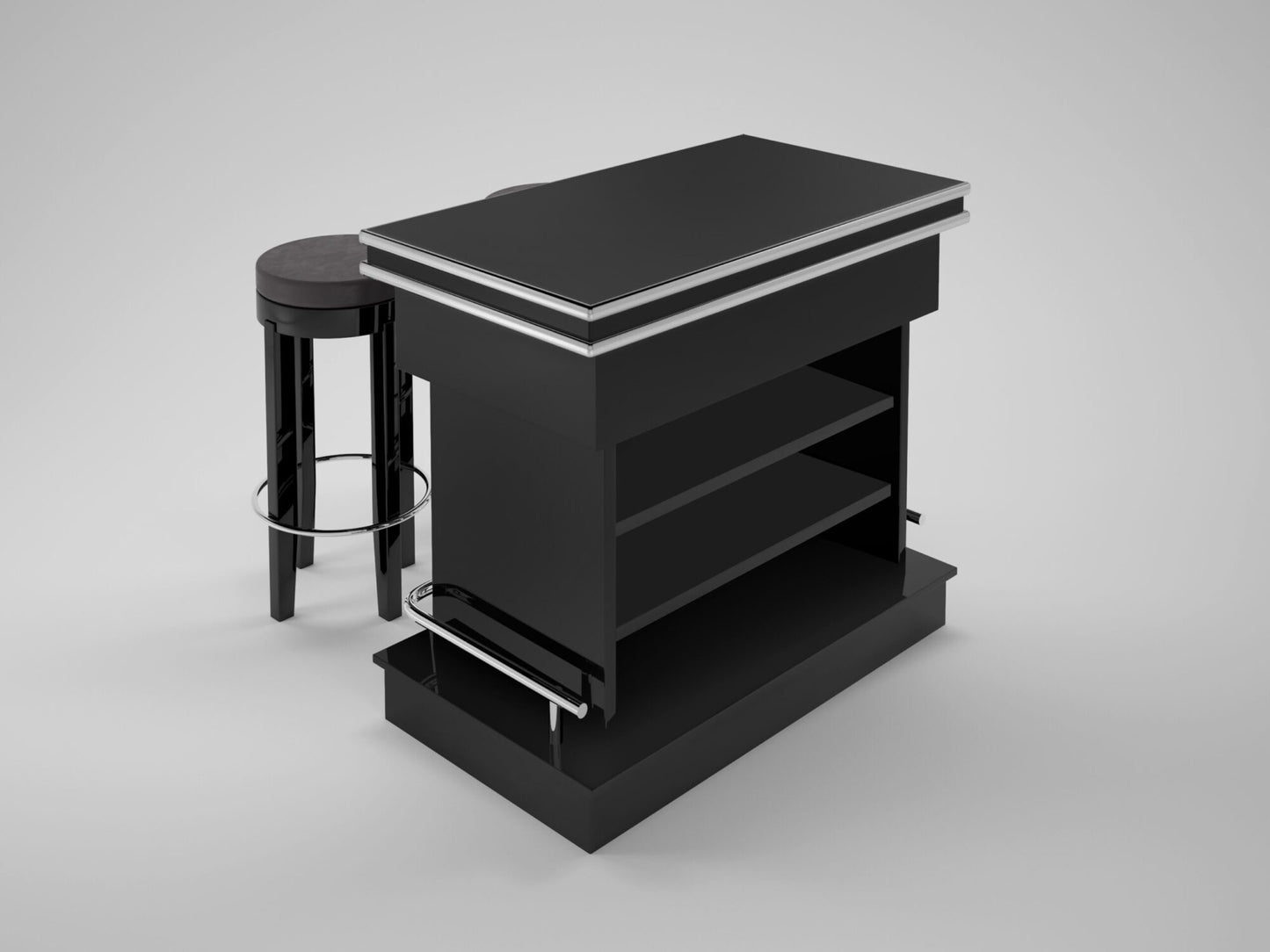 Art Deco Design Bar mit Klavierlack
