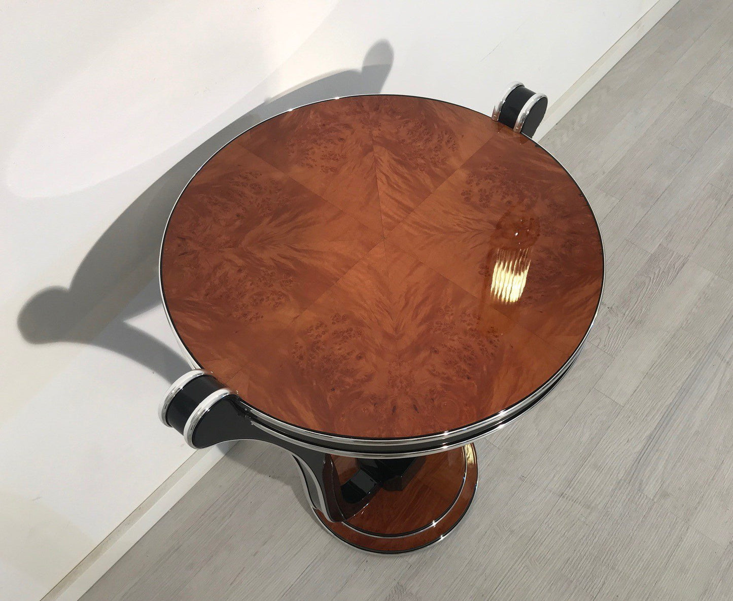 Honig Ahorn Art Deco Stil Beistelltisch