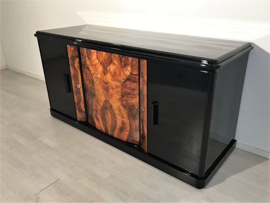 Walnuss Wurzelholz Sideboard aus Frankreich 1930er Jahre