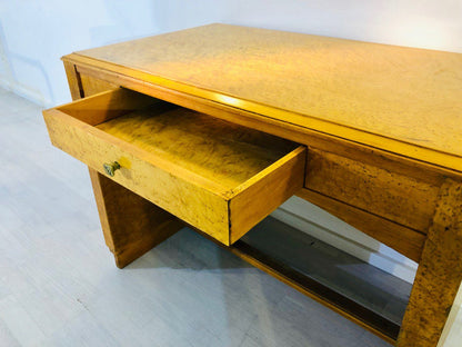 1930er Art Deco Schreibtisch aus Vogelaugenahorn