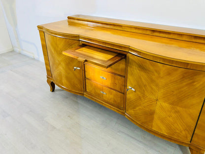 Original Art Deco Sideboard aus Hellem Walnussholz