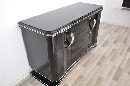 Klassisches Art Deco Sideboard mit Chrombeschlägen