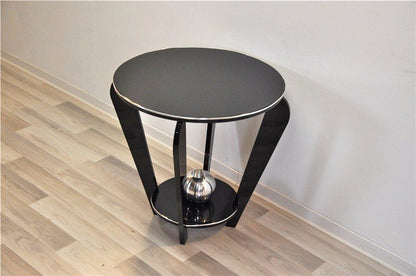 Luxurious Art Deco Sidetable with a Chromeball