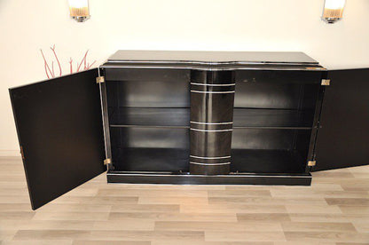 Art Deco Sideboard und Chromliner