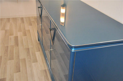 Art Deco Sideboard in Stahlblau