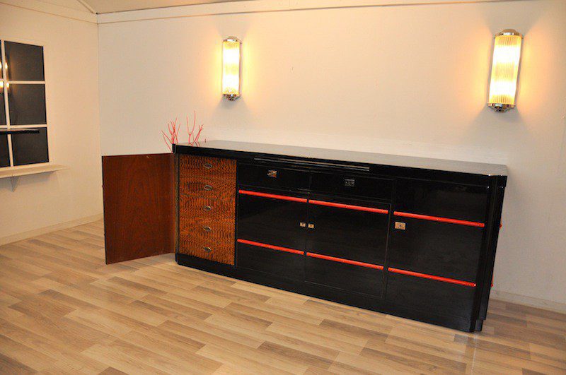 Englisches Art Deco Sideboard aus einem Londoner Hotel
