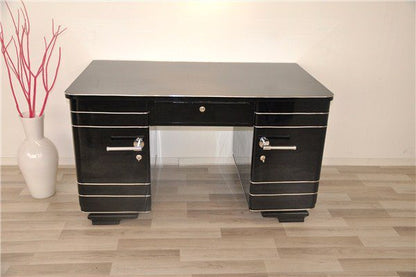 Art Deco Chromliner Schreibtisch