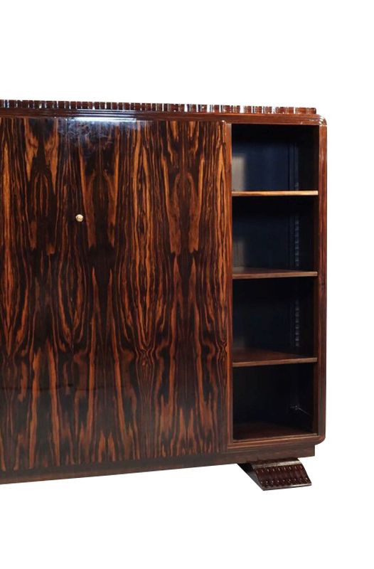 1930er Art Deco Schrank aus Makassarholz