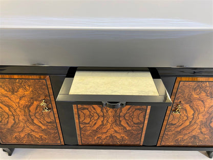 Französisches Art Deco Sideboard Nussbaum 1930er Jahre