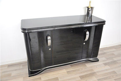 Klassisches Art Deco Sideboard mit Chrombeschlägen
