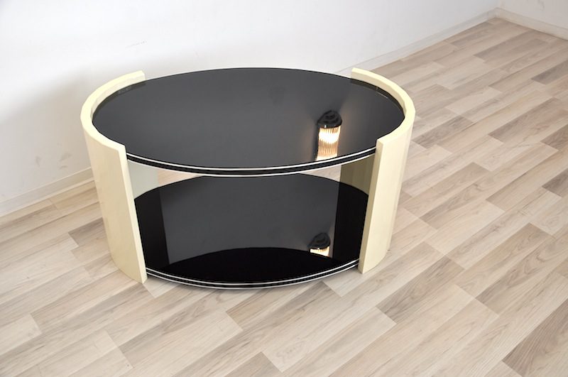 Ovaler Couchtisch im Art-déco-Stil