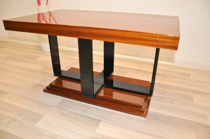 Art Deco Beistelltisch mit Mahagoni Furnier