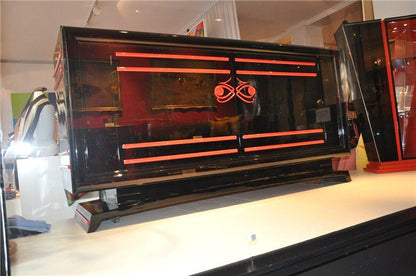 Art Deco Sideboard with Red Ornaments