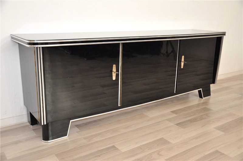 Hochglänzendes Art-Deco-Lowboard