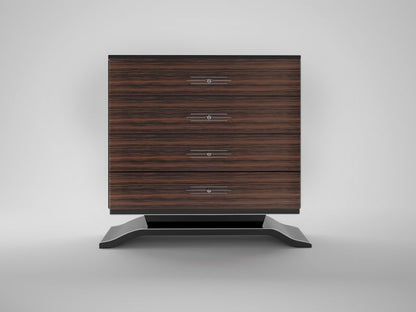 Makassar Holz Kommode im Art Deco Design
