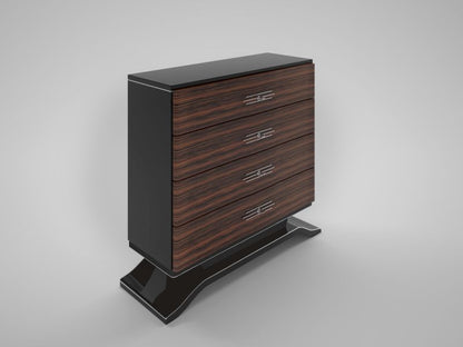 Makassar Holz Kommode im Art Deco Design