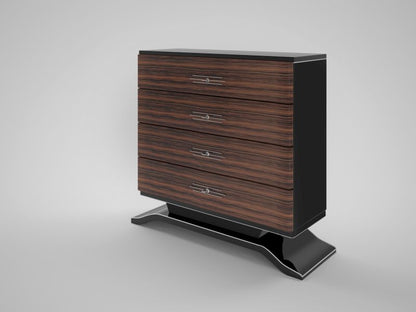 Makassar Holz Kommode im Art Deco Design