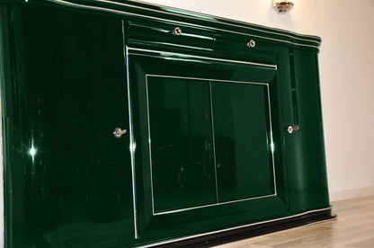 Elegantes Britisches Sideboard in Hochglanz Grün