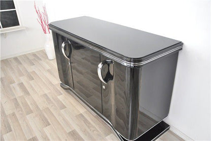 Klassisches Art Deco Sideboard mit Chrombeschlägen