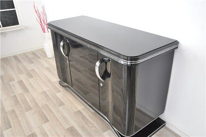 Classic Art Deco Sideboard with Chromefittings