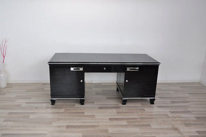 Hochglanz-Art-Deco-Schreibtisch mit Klavierlack