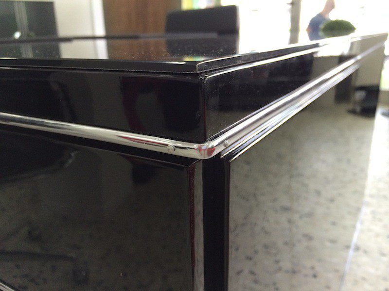Bauhaus Design Partnerdesk XXL Hochglanz Schwarz