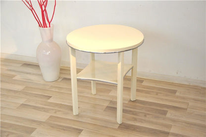 White Side Table Art Deco