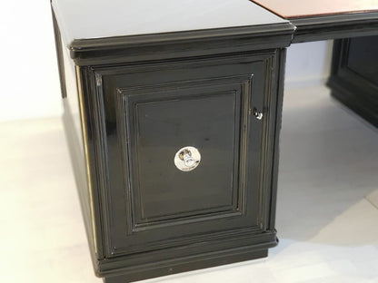 XXL Art Deco Partnerschreibtisch Klavierlack