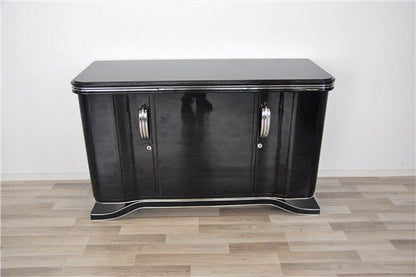 Klassisches Art Deco Sideboard mit Chrombeschlägen