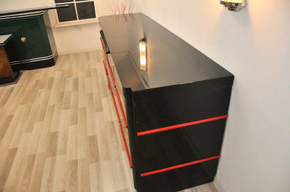 Englisches Art Deco Sideboard aus einem Londoner Hotel