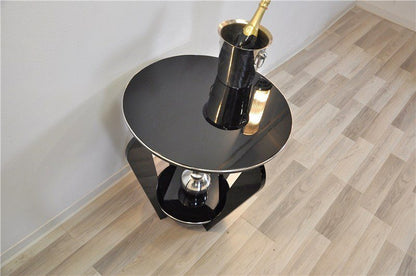 Art Deco Beistelltisch mit einer Chromkugel