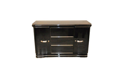 Buffet im Art-Deco-Stil mit Chromauskleidung