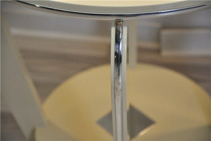 Art Deco Beistelltisch mit Chrom-Applikationen