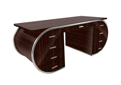 Art Deco Stil Schreibtisch aus Makassarholz