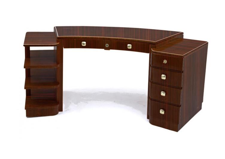 Französischer Art Deco Schreibtisch aus Makassar
