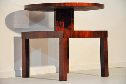 Vintage Art-Deco-Beistelltisch aus Mahagoni und Walnuss