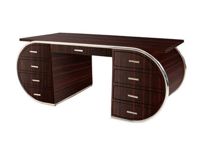 Art Deco Stil Schreibtisch aus Makassarholz