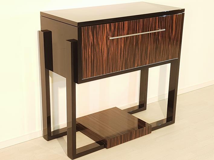 Art Deco Konsole mit Makassarholz