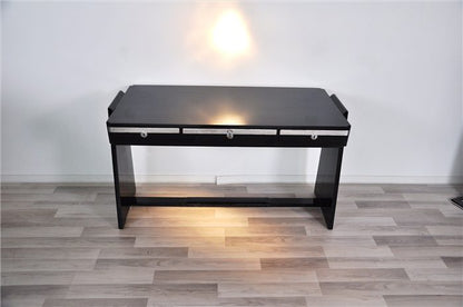 Bauhaus Schreibtisch in hochglänzendem Schwarz