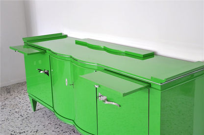 Vintage Art Deco Sideboard in Poison Green