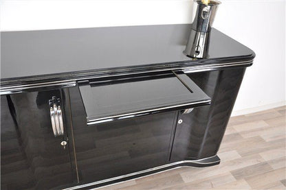 Classic Art Deco Sideboard with Chromefittings